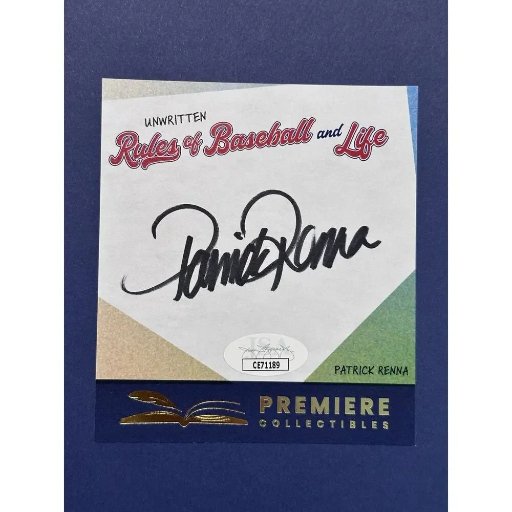 Patrick Renna Signed Unwritten Rules Of Baseball And Life W/ JSA Authenticity